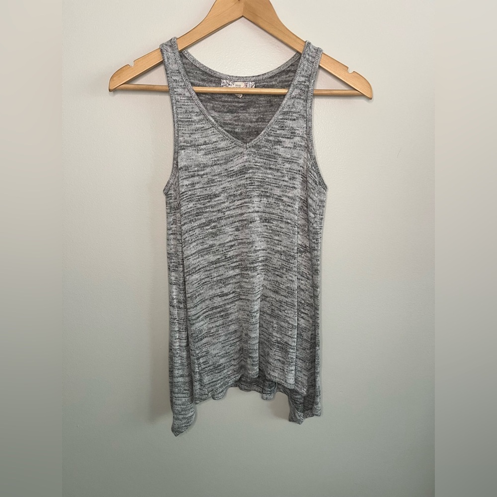 Pink Republic Heathered Grey Flowy Tank Top